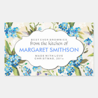 Maßgeschneidertes Backen, Konfitüre, Konservierung Rechteckiger Aufkleber