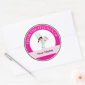 Maßgeschneidertes Backetikett mit Illustration Runder Aufkleber (Umschlag)