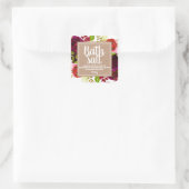 Maßgeschneidertes Bad-Salz-Etikett Quadratischer Aufkleber (Tasche)