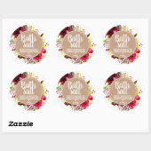 Maßgeschneidertes Bad-Salz-Etikett Runder Aufkleber (Blatt)