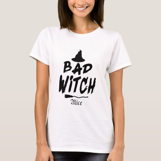 Maßgeschneidertes Bad Witch-Shirt, Halloween-Hexe T-Shirt (Vorderseite)