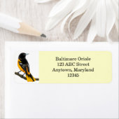 Maßgeschneidertes Baltimore Oriole Bird Label (Insitu)