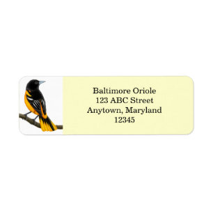 Maßgeschneidertes Baltimore Oriole Bird Label