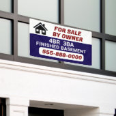 Maßgeschneidertes Banner "Zum Verkauf durch den Ei (Äußeres Gebäude)