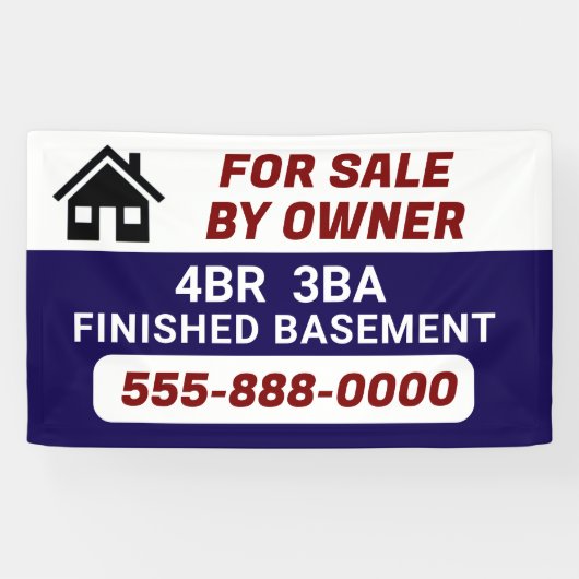 Maßgeschneidertes Banner "Zum Verkauf durch den Ei (Horizontal)