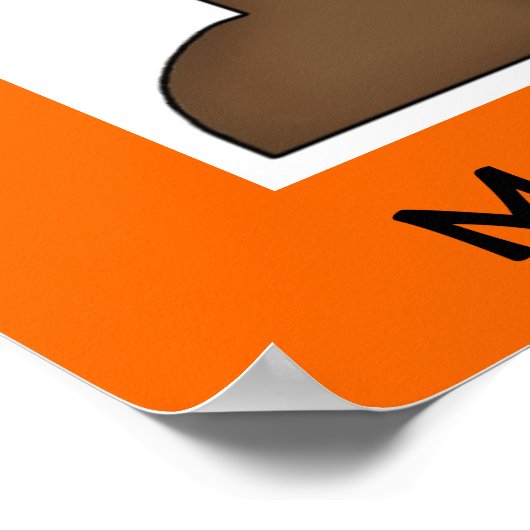 Maßgeschneidertes Bär-I-Liebe-Poster der zweiten K Poster (Ecke)