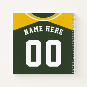 Maßgeschneidertes Baseball Softball Jersey-Noteboo Notizblock