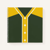 Maßgeschneidertes Baseball Softball Jersey-Noteboo Notizblock (Vorderseite)