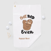 Maßgeschneidertes Best Vater je Niedlich Sloth Gol Golfhandtuch (Insitu)