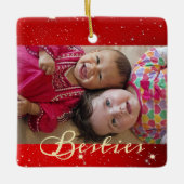 Maßgeschneidertes Besties Foto Ornament (Vorderseite)