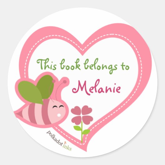 Maßgeschneidertes*Bienenkleber-Buch Runder Aufkleber (Vorderseite)