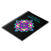 Maßgeschneidertes Black Spiral Notebook Rangoli Mu Notizblock (Linke Seite)
