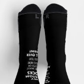 Maßgeschneidertes BLACK über Print Herren Sportsoc Socken (Oben)
