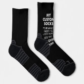 Maßgeschneidertes BLACK über Print Herren Sportsoc Socken (Rechts)