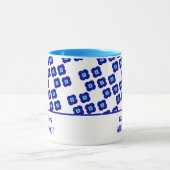 Maßgeschneidertes Blaues Auge Vier-Petal-Blumenmus Tasse (Zentrum)