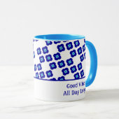Maßgeschneidertes Blaues Auge Vier-Petal-Blumenmus Tasse (VorderseiteRechts)