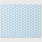 Maßgeschneidertes, blaues Kind Gottes Taufe Geschenkpapier (Flach)