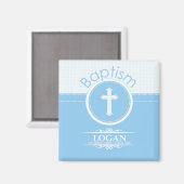 Maßgeschneidertes, blaues Kind Gottes Taufe Magnet (Vorderseite/Rückseite)