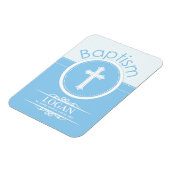 Maßgeschneidertes, blaues Kind Gottes Taufe Magnet (Linke Seite)