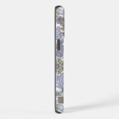 Maßgeschneidertes Blaues Lila-Graues Weiß-Paisley iPhone Hülle (Rechte Seite)