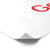 Maßgeschneidertes "Bless America Flag Girl" Poster (Ecke)