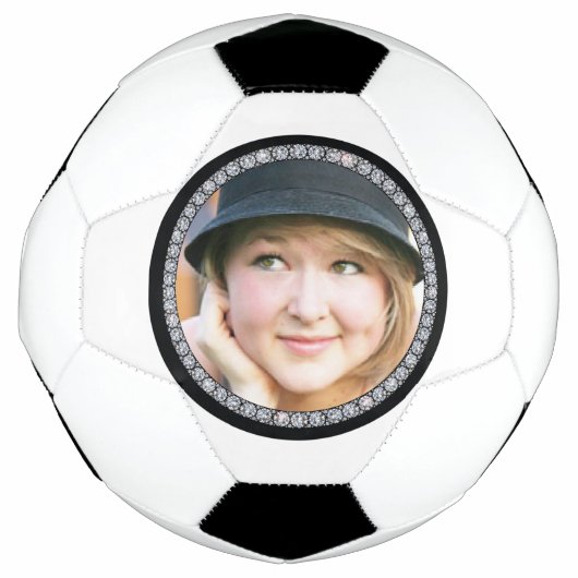 Maßgeschneidertes Bling-Foto-Design Fußball (Vorderseite)