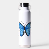 Maßgeschneidertes Blue Butterfly Design Trinkflasche (Vorne)