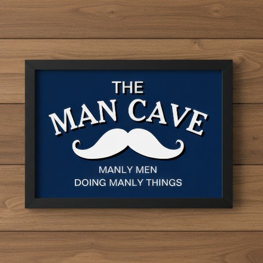 Maßgeschneidertes Blue Funny Man Höhle Zeichen Poster