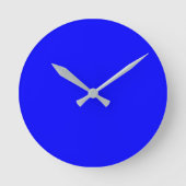 Maßgeschneidertes Blue Simple 8" Round Acrylic Runde Wanduhr (Vorderseite)