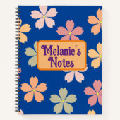 Maßgeschneidertes Blumengrün-Notebook Notizblock (Vorderseite)