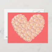 Maßgeschneidertes Blumenherz Postkarte (Vorne/Hinten)
