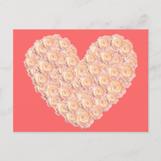 Maßgeschneidertes Blumenherz Postkarte (Vorderseite)