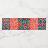 Maßgeschneidertes Blumensiegel Wasserflaschenetikett (Einzelnes Label)