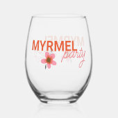 Maßgeschneidertes Blumensommer-Party Weinglas Ohne Stiel (Vorderseite)