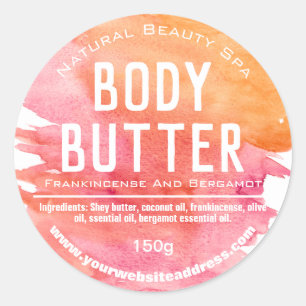 Maßgeschneidertes Body Butter Etikett Runder Aufkleber