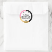 Maßgeschneidertes Body Butter Etikett Runder Aufkleber (Tasche)
