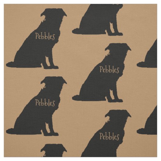 Maßgeschneidertes Border Collie Dog Breed Fabric Stoff (Muster)