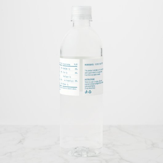 Maßgeschneidertes Branding Wasserflasche-Prime-Lab Wasserflaschenetikett (Rückseite)