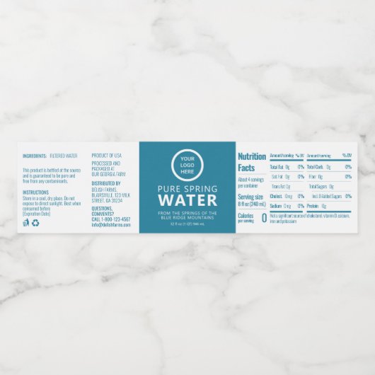 Maßgeschneidertes Branding Wasserflasche-Prime-Lab Wasserflaschenetikett (Einzelnes Label)