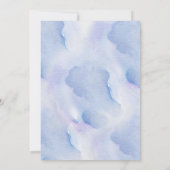 Maßgeschneidertes Brautparty für die blaue Blume Einladung (Rückseite)