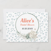 Maßgeschneidertes Brautparty für moderne Blumenrah Einladung (Vorderseite)