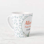 Maßgeschneidertes Brautparty für moderne Blumenrah Milchtasse (Linke Ecke)