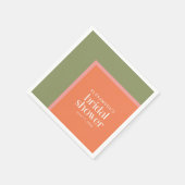 Maßgeschneidertes Brautparty für moderne koralleng Serviette (Ecke)