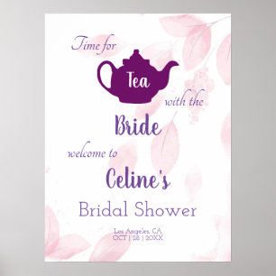 Maßgeschneidertes Bridal Tee Party signieren Poster