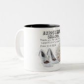 Maßgeschneidertes Bridesmaid-Geschenk Zweifarbige Tasse (Vorderseite Links)