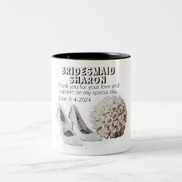 Maßgeschneidertes Bridesmaid-Geschenk Zweifarbige Tasse