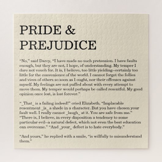 Maßgeschneidertes Buchangebot Jane Austen Puzzle (Vertikal)