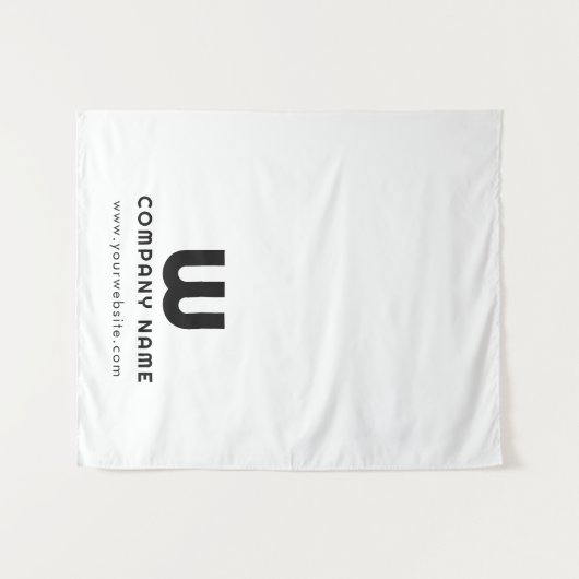 Maßgeschneidertes Business Table Runner Banner Wei Wandteppich (Vorderseite (Horizontal))