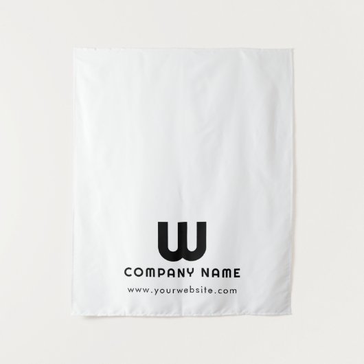 Maßgeschneidertes Business Table Runner Banner Wei Wandteppich (Vorderseite)