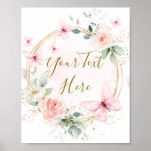 Maßgeschneidertes Butterfly-Zeichen Poster (Vorne)